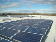 Roof mounted solar modules